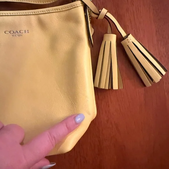 Coach Legacy Mini Duffle Crossbody Bag in Lemon Yellow - Picture 6 of 10